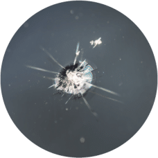 Cracked windshield